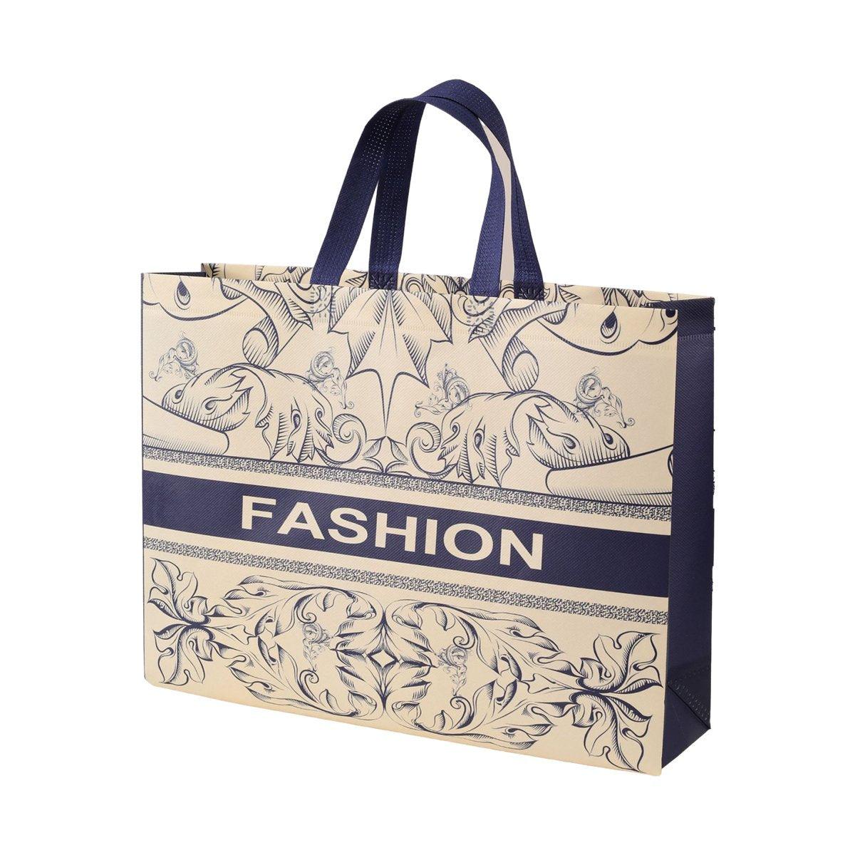 Stylish Non-Woven Tote Bags Durable Spunbond Fabric Reusable Shopping 25pcs