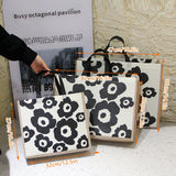 Stylish Non-Woven Tote Bags Durable Spunbond Fabric Reusable Shopping 25pcs