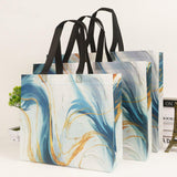 Stylish Non-Woven Tote Bags Durable Spunbond Fabric Reusable Shopping 25pcs