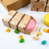 Suitcase Shaped Dessert Boxes 50PCS Kraft Paper