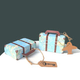 Suitcase Shaped Dessert Boxes 50PCS Kraft Paper