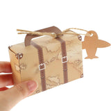 Suitcase Shaped Dessert Boxes 50PCS Kraft Paper