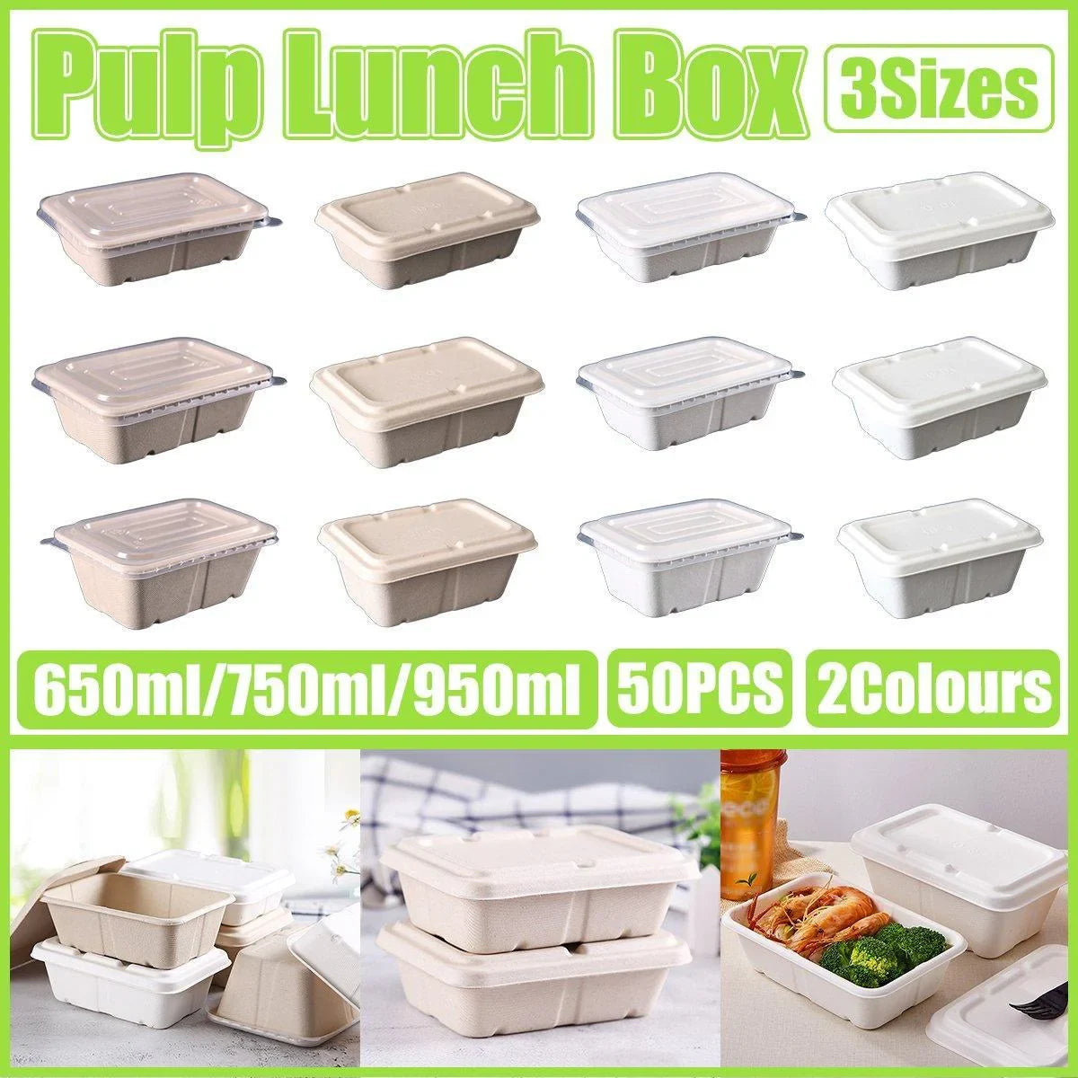 Mini Pulp Box Sustainable and Sturdy Pulp Lunch Boxes for Every Meal – Discount ...
