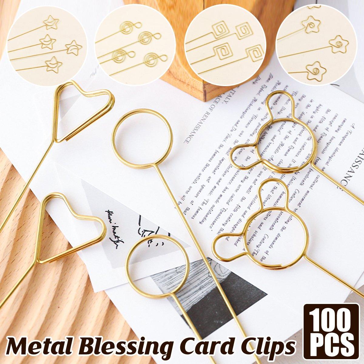 Table Card Holders 100pcs Metal Clips for Weddings and Celebrations