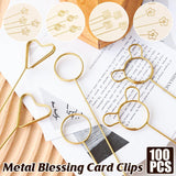 Table Card Holders 100pcs Metal Clips for Weddings and Celebrations