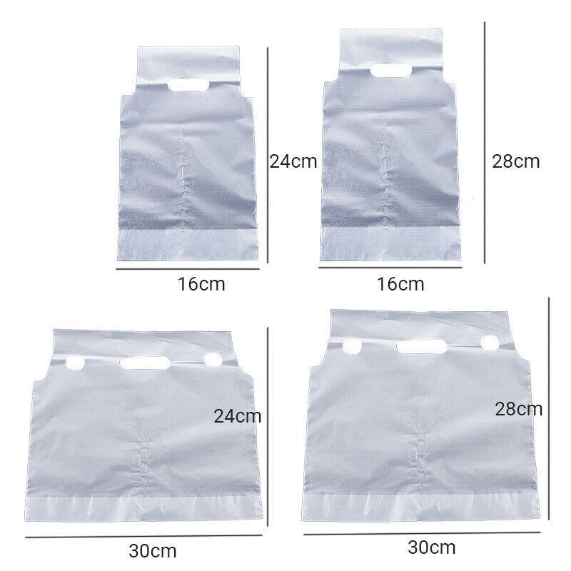 Durable plastic packaging bags for versatile use.