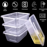 50PCS Disposable Takeout Containers Food Grade Leakproof