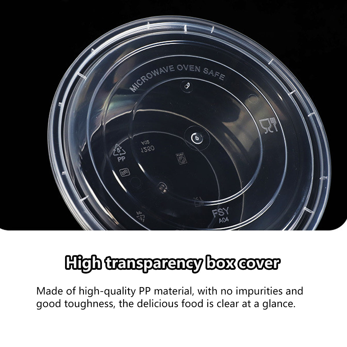 50PCS Disposable Takeout Containers Food Grade Leakproof
