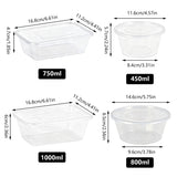 50PCS Disposable Takeout Containers Food Grade Leakproof