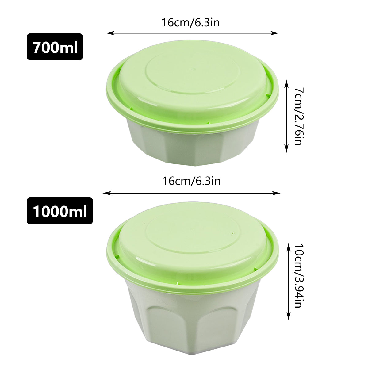 50PCS Disposable Degradable Takeout Food Box 700/1000ml Restaurant Home Delivery