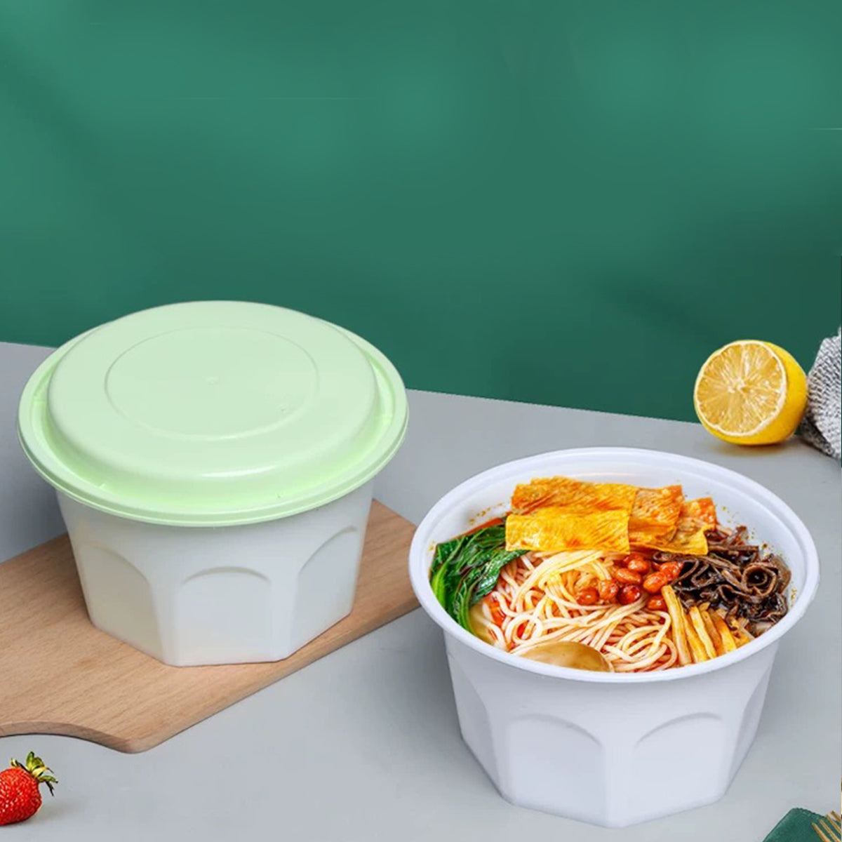 50PCS Disposable Degradable Takeout Food Box 700/1000ml Restaurant Home Delivery