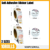 Thank You Stickers for Retail Business 10 rolls Paper Material