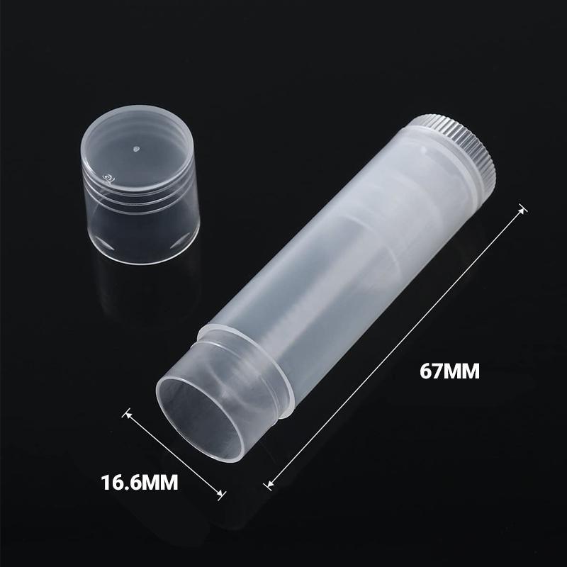 Translucent Lip Balm Tubes 10-100PCS PP Empty Lipstick Container - Discount Packaging Warehouse