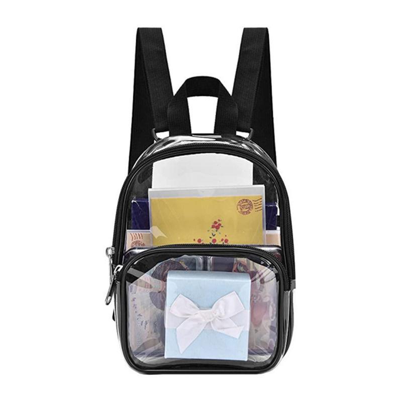 Transparent Backpack Bag 1PC 19x7x22.8cm PVC Clear - Discount Packaging Warehouse