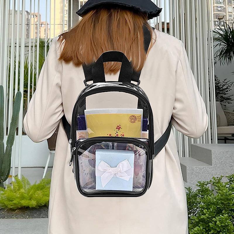 Transparent Backpack Bag 1PC 19x7x22.8cm PVC Clear - Discount Packaging Warehouse