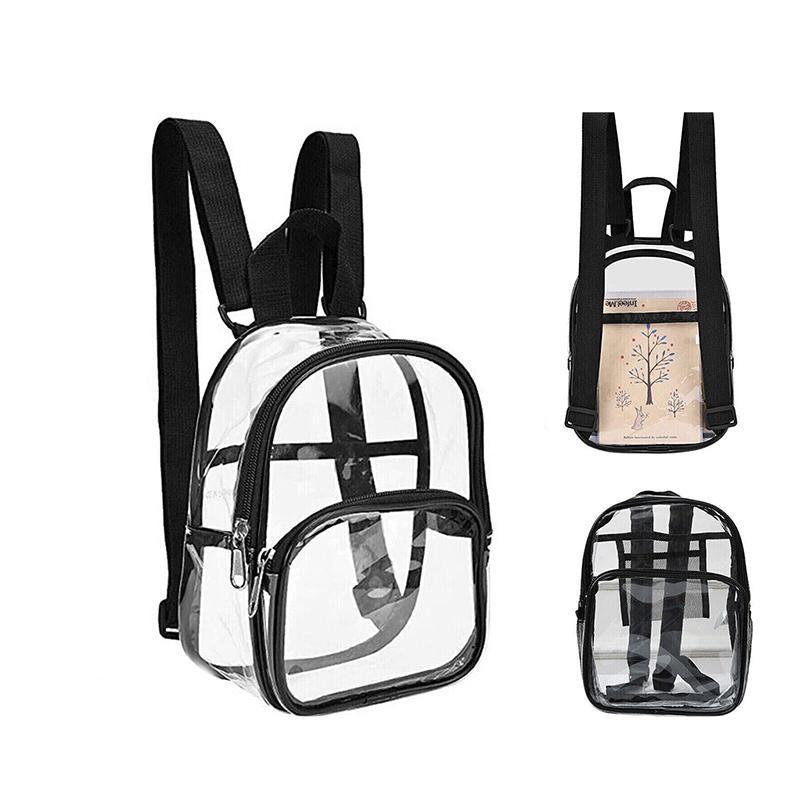 Transparent Backpack Bag 1PC 19x7x22.8cm PVC Clear - Discount Packaging Warehouse