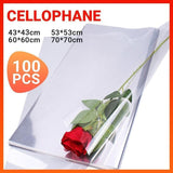 Elegant gift wrapped with clear wrapping paper