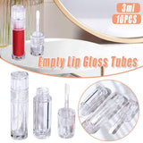 Transparent Lip Gloss Tubes 10pcs Durable Plastic for Cosmetic Packaging