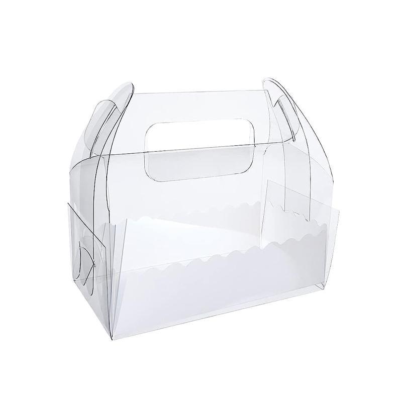 Elegant clear cake boxes for stylish cake presentation.