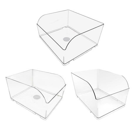 Transparent Plastic Storage Boxes 10pcs Durable Containers for Home and Retail Use