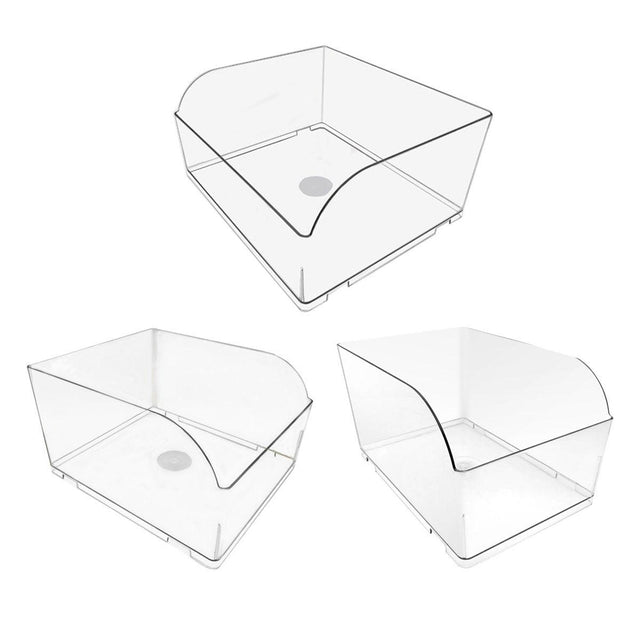 Transparent Plastic Storage Boxes 10pcs Durable Containers for Home and Retail Use