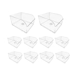 Transparent Plastic Storage Boxes 10pcs Durable Containers for Home and Retail Use