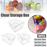 Transparent Plastic Storage Boxes 10pcs Durable Containers for Home and Retail Use