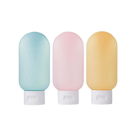 Durable and leak-proof travel bottles for toiletries in assorted colours
