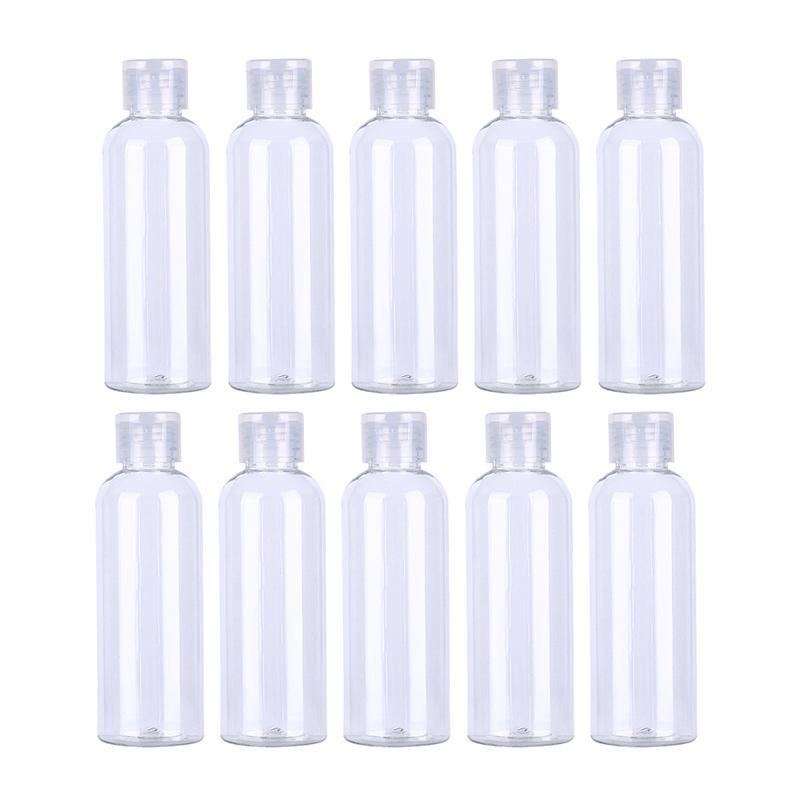 Travel Cosmetic Containers 10PCS 100ML PET Plastic Shampoo Lotion Dispenser - Discount Packaging Warehouse