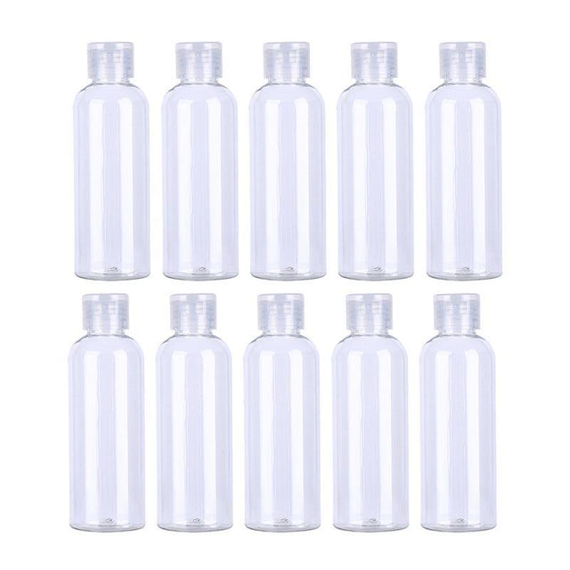 Travel Cosmetic Containers 10PCS 100ML PET Plastic Shampoo Lotion Dispenser - Discount Packaging Warehouse