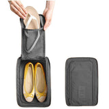 Durable and compact shoe pouch for travel with zipper and handle