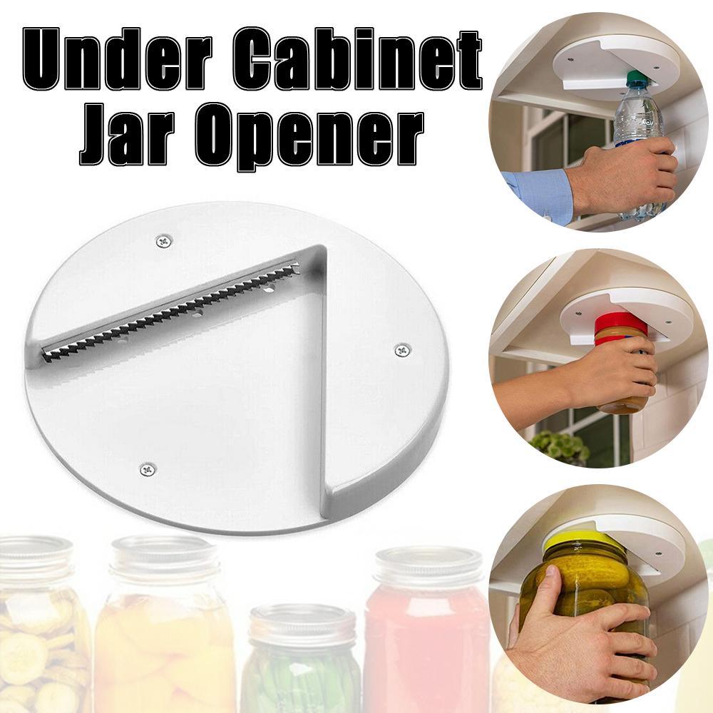 Under Cabinet Jar Opener 1 PC White Multipurpose Lid Gripper Bottle Opener - Discount Packaging Warehouse