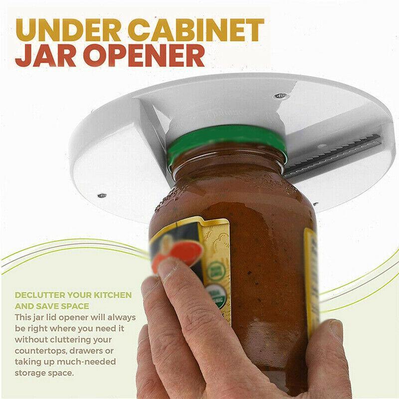 Under Cabinet Jar Opener 1 PC White Multipurpose Lid Gripper Bottle Opener - Discount Packaging Warehouse