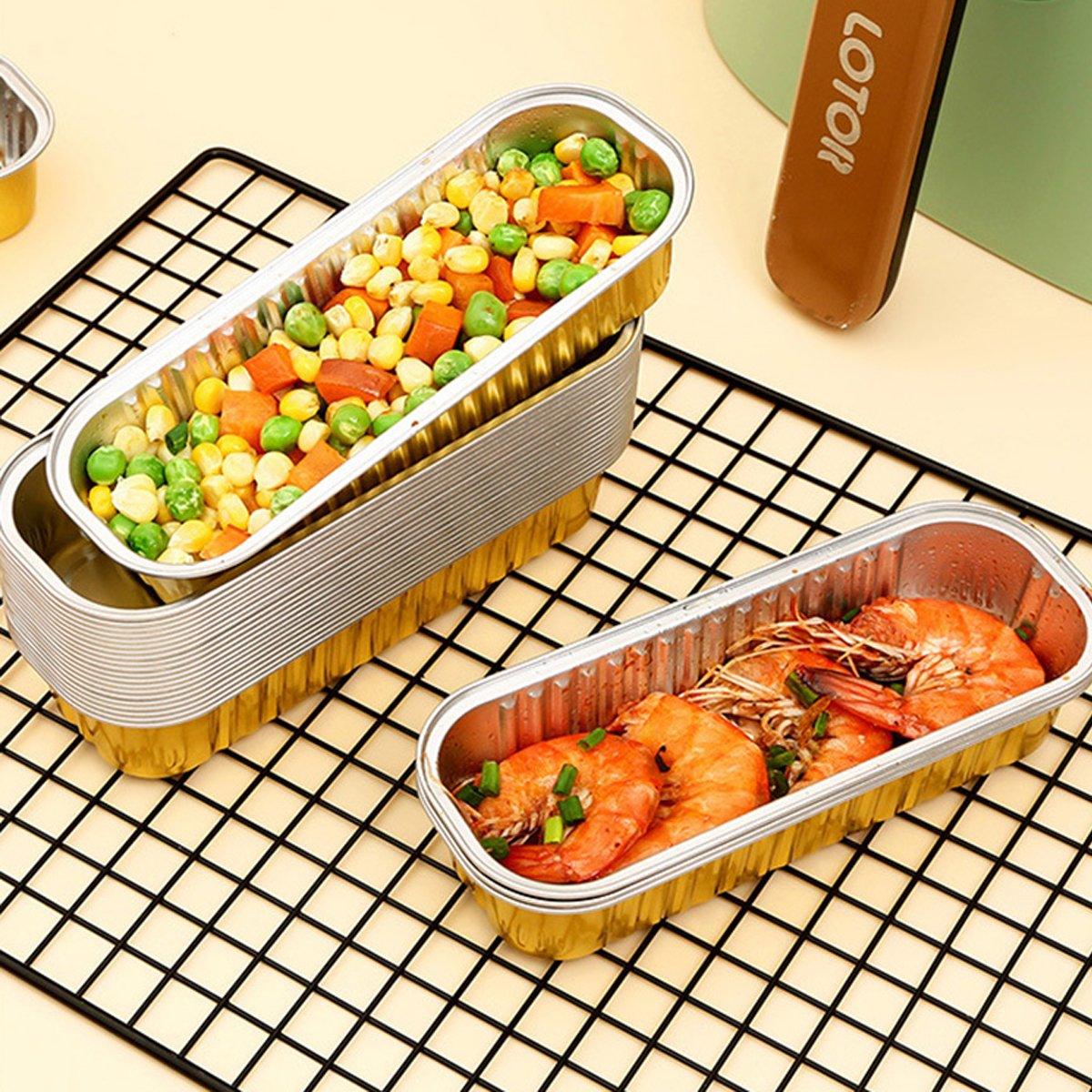 Upgrade Your Food Storage with Our Rectangle Aluminum Foil Box with Plastic Lid