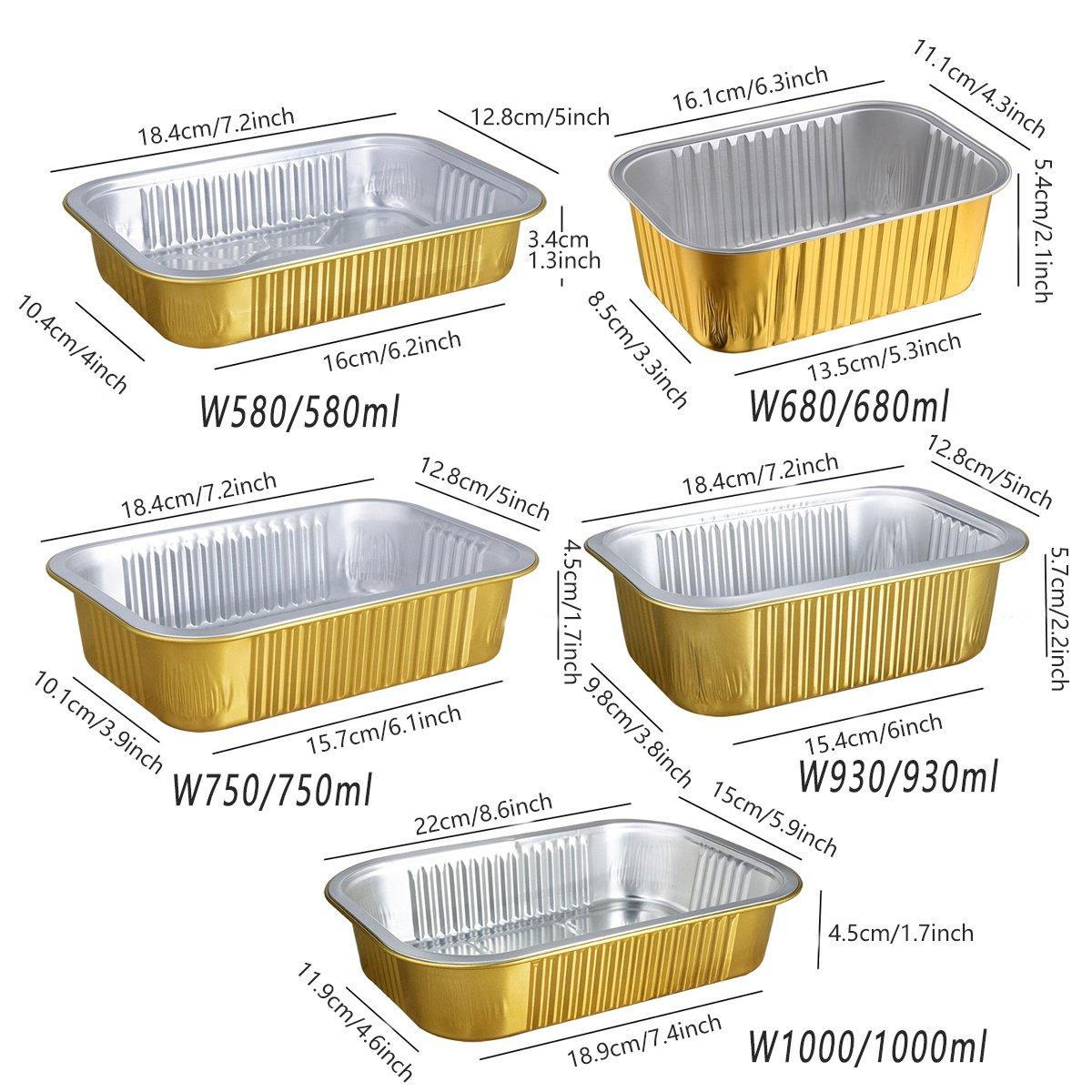 Upgrade Your Food Storage with Our Rectangle Aluminum Foil Box with Plastic Lid