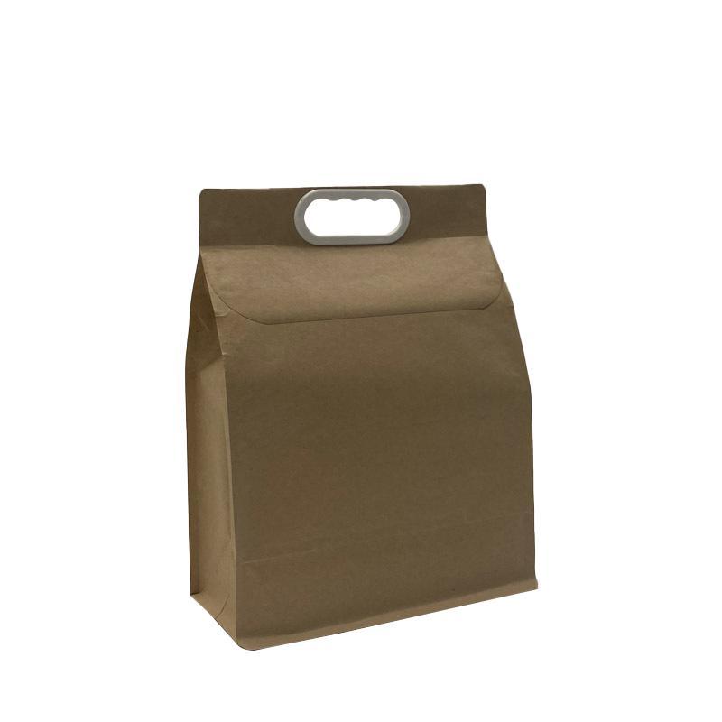 Durable takeaway packaging paper bags with reinforced handles