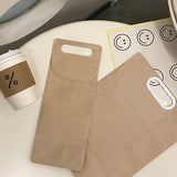 Durable takeaway packaging paper bags with reinforced handles