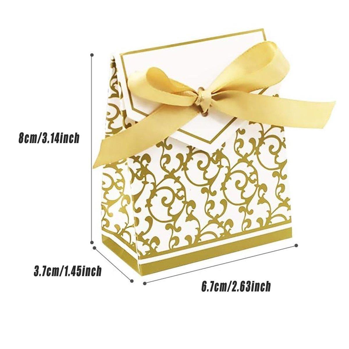 Vine Pattern Gift Boxes 100PCS Coated Paper for Candy Gifts