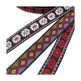 Elegant black and white ribbon in various patterns