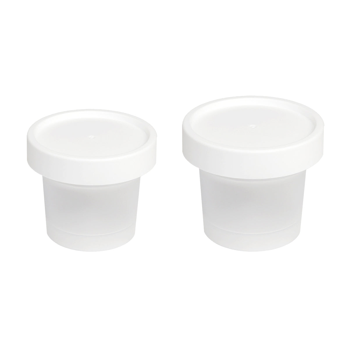 50 Pcs Plastic Cup Packaging Boxes with Lids Ice Cream Pudding Yogurt