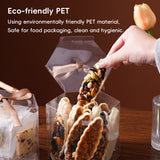 20PCS Clear Snack Pastry Gift Boxes Food Grade Cake Cookie Packaging