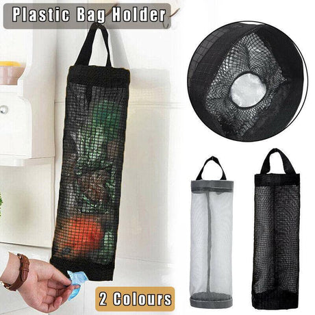 Wall-Mounted Garbage Bag Dispenser 1PC 2Colours Polyester Fiber Home Hanging Holder - Discount Packaging Warehouse