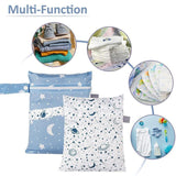 Waterproof Diaper Storage Bags 2PCS 4Styles 18x25cm Polyester - Discount Packaging Warehouse