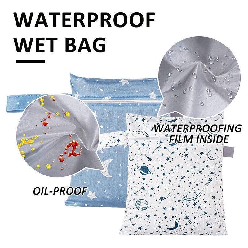 Waterproof Diaper Storage Bags 2PCS 4Styles 18x25cm Polyester - Discount Packaging Warehouse