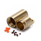 Waterproof Pill Box 1PC 3Sizes Brass Medicine Capsule Storage Holder - Discount Packaging Warehouse