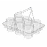 Clear Pastry Cake Box with Handle Food Grade Dessert Takeaway Packaging