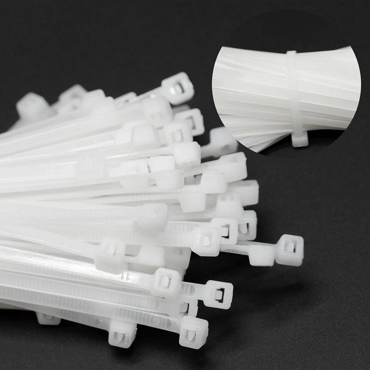 White Zip Ties 20/50/100PCS Nylon UV Stabilized for Organizing and Securing