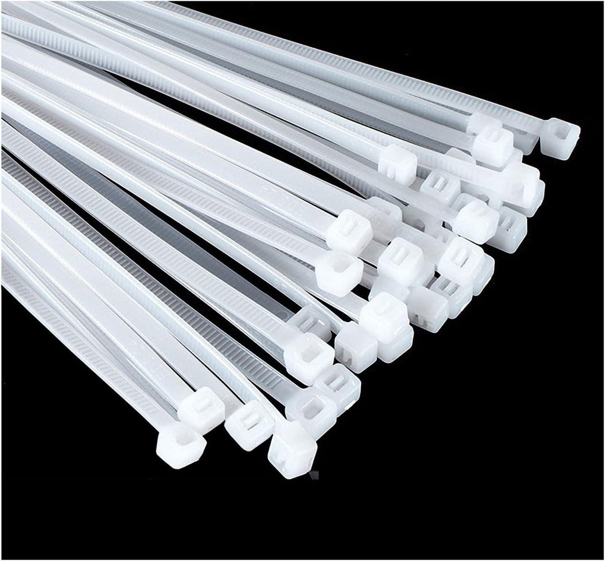 White Zip Ties 20/50/100PCS Nylon UV Stabilized for Organizing and Securing