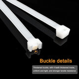 White Zip Ties 20/50/100PCS Nylon UV Stabilized for Organizing and Securing