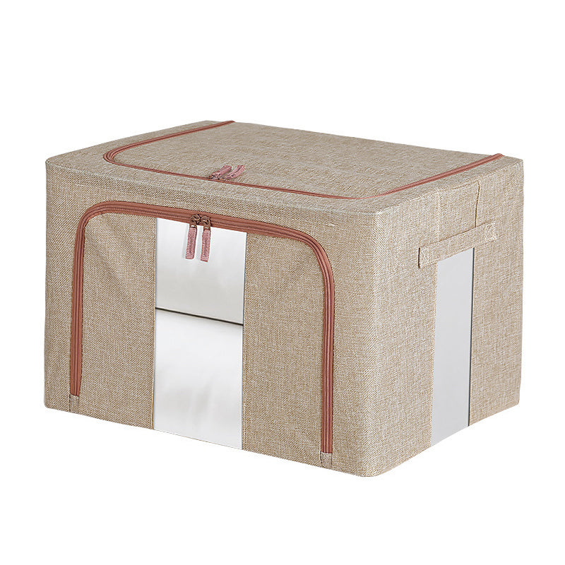 Linen Large Capacity Foldable Storage Box Organizer 3 Colors 1 PCS